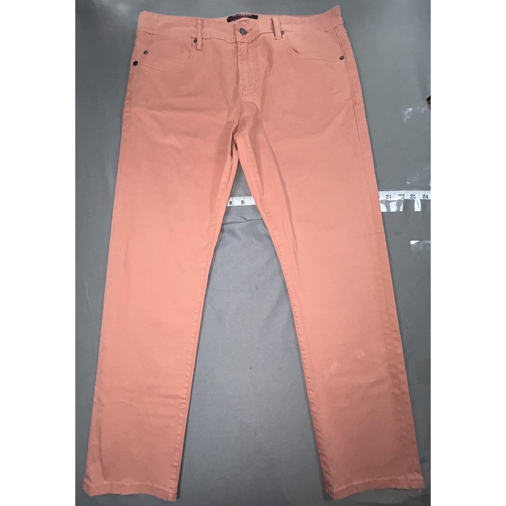 Liverpool Modern Straight Jeans Mens 36x30 Orange Regular Fit Denim Pants